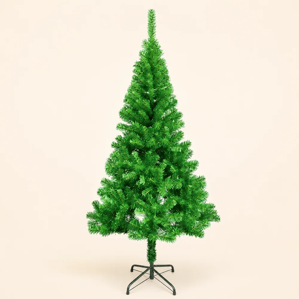 Árvore de Natal artificial verde com base metálica para venda no atacado